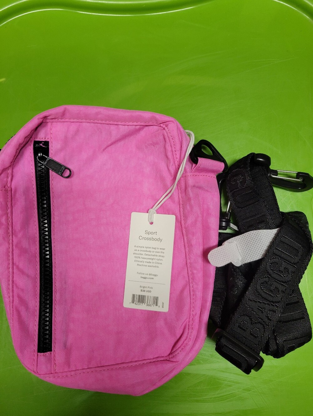 Baggu Sport Crossbody Bright Pink Nwt